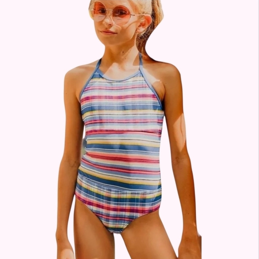 NWT Gossip Girl Hidden Plaid Striped Kids One Piece